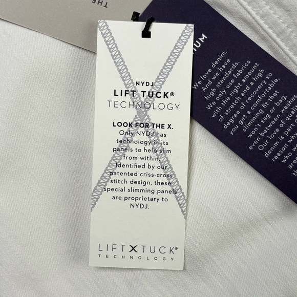 NYDJ Lift & Tuck Ankle Trouser Jean Optic White 16 Petite NEW - Picture 14 of 16